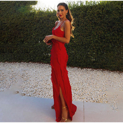 Rosaria | Vestido Elegante Con Volantes