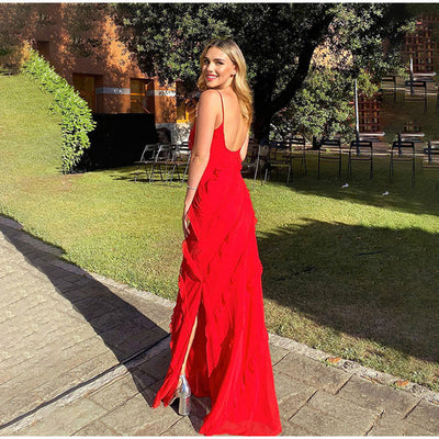 Rosaria | Vestido Elegante Con Volantes