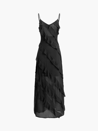 Rosaria | Vestido Elegante Con Volantes