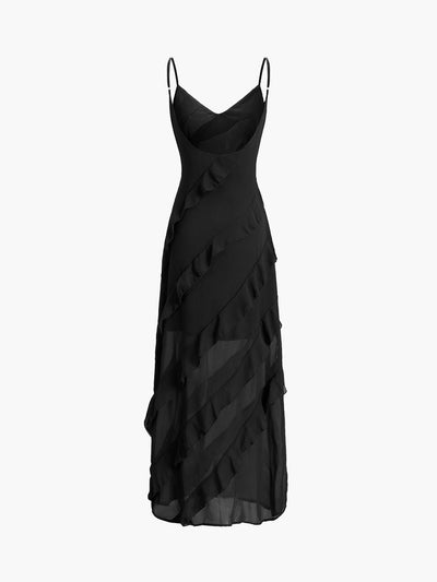 Rosaria | Vestido Elegante Con Volantes