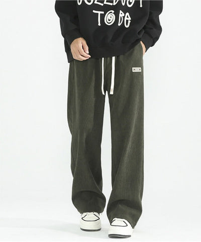 Eddy | Corduroy broek met wijde pijpen